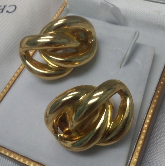 Christian Dior Lg Vintage Chain-Link Earrings - Picture 2 of 8